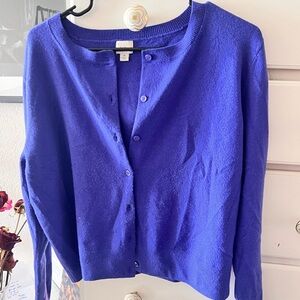 Classic Women's Crewneck Cardigan Sweater - Violet
